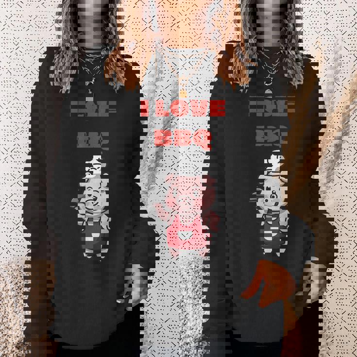 I Love Bbq グリル & スモーカー スウェットシャツ 彼女への贈り物