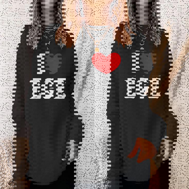 I Love Ege 私は愛する Ege スウェットシャツ 彼女への贈り物