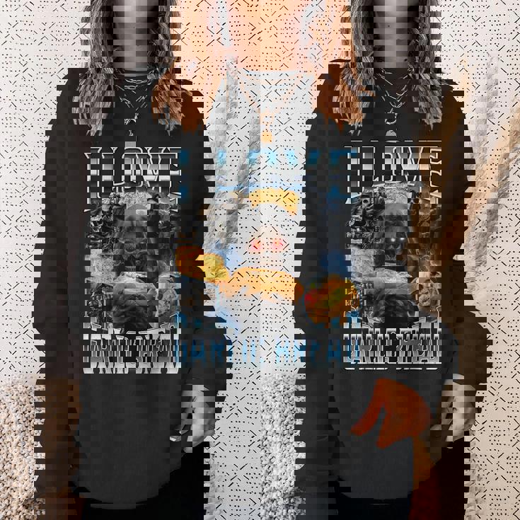 I Love Garlic Bread スウェットシャツ 彼女への贈り物