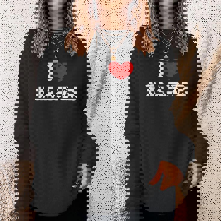 I Love Hajer 私は愛する Hajer スウェットシャツ 彼女への贈り物
