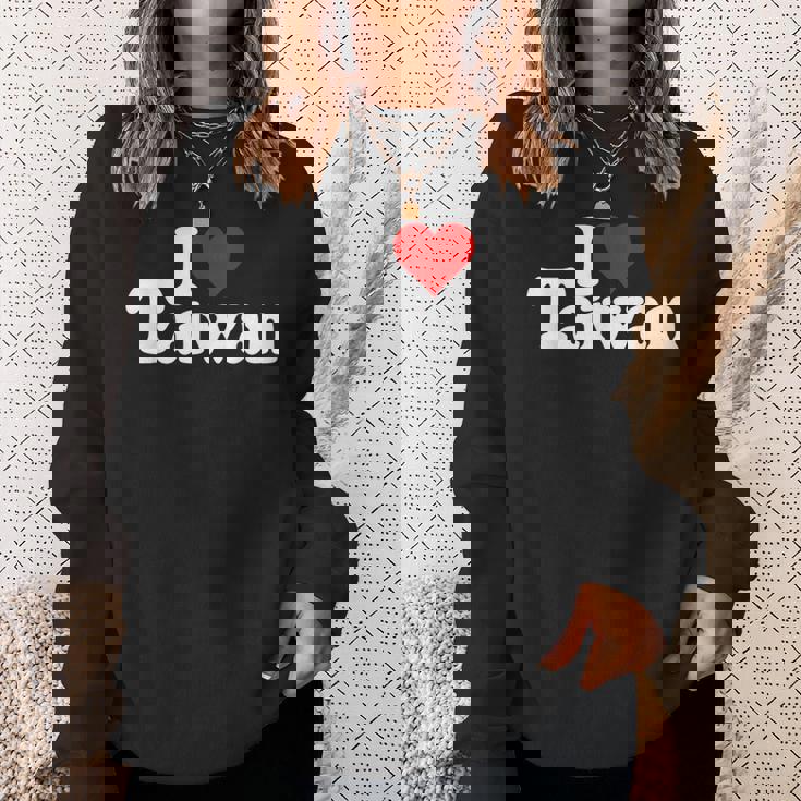 I Love Heart 台湾フォルモサ 台湾文化 スウェットシャツ 彼女への贈り物