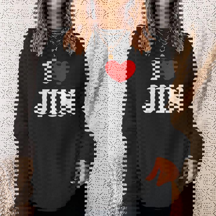 I Love Jin 私は愛する Jin スウェットシャツ 彼女への贈り物