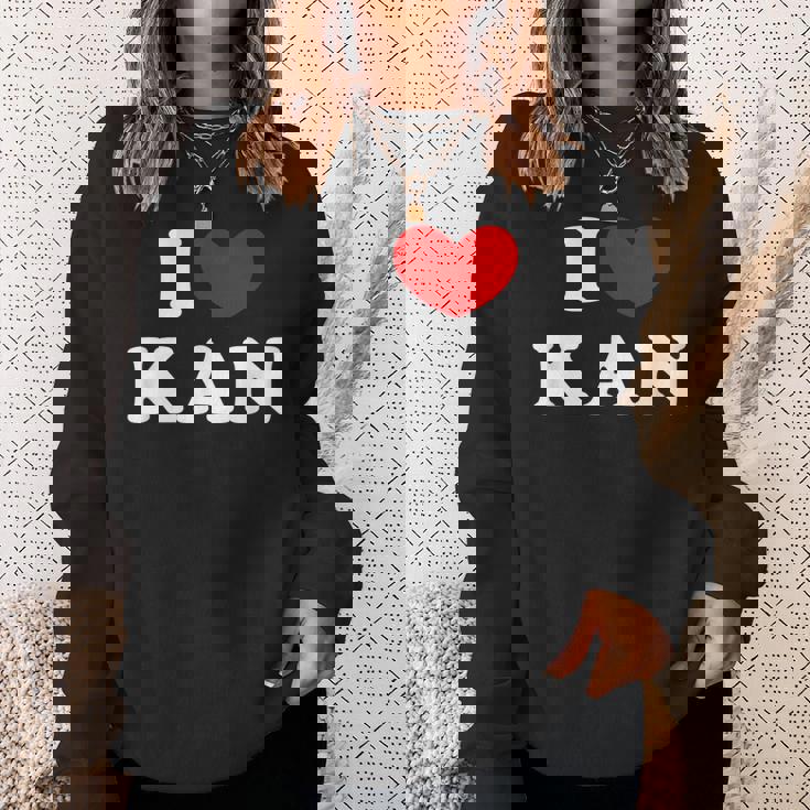 I Love Kan 私は愛する Kan スウェットシャツ 彼女への贈り物