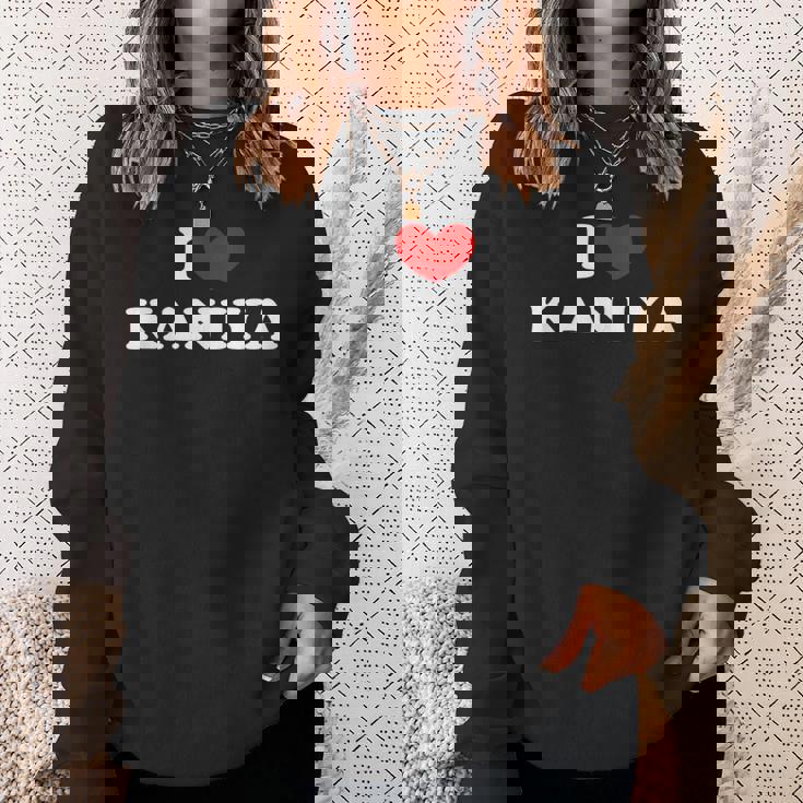 I Love Kaniya 私は愛する Kaniya スウェットシャツ 彼女への贈り物