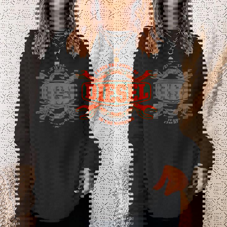 I Love Themell Of Diesel 車 メカニックオートサービスマン スウェットシャツ 彼女への贈り物