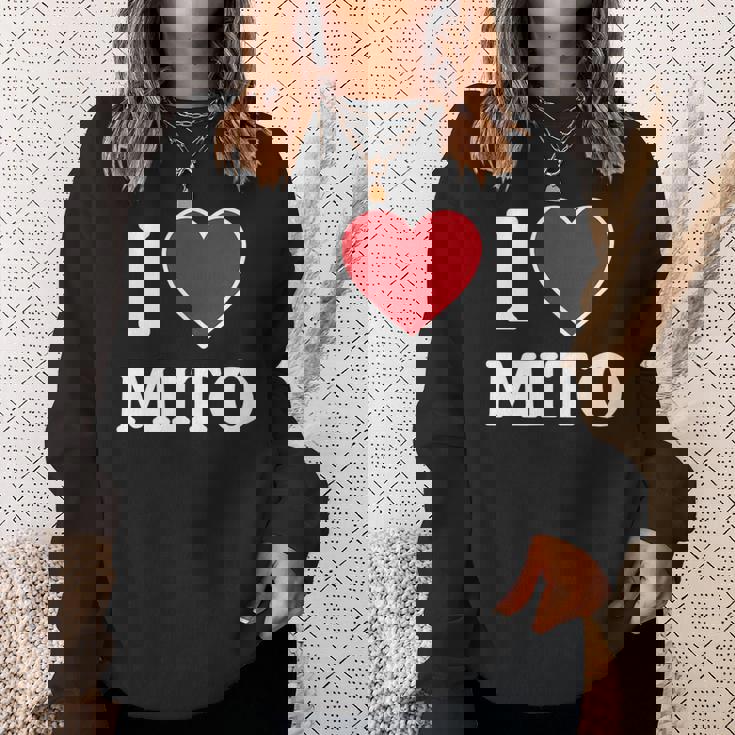 I Love Mito、ハートのある日本の都市 スウェットシャツ 彼女への贈り物