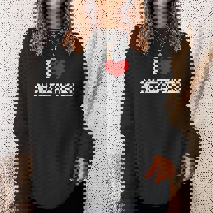 I Love Mizuki 私は愛する Mizuki スウェットシャツ 彼女への贈り物