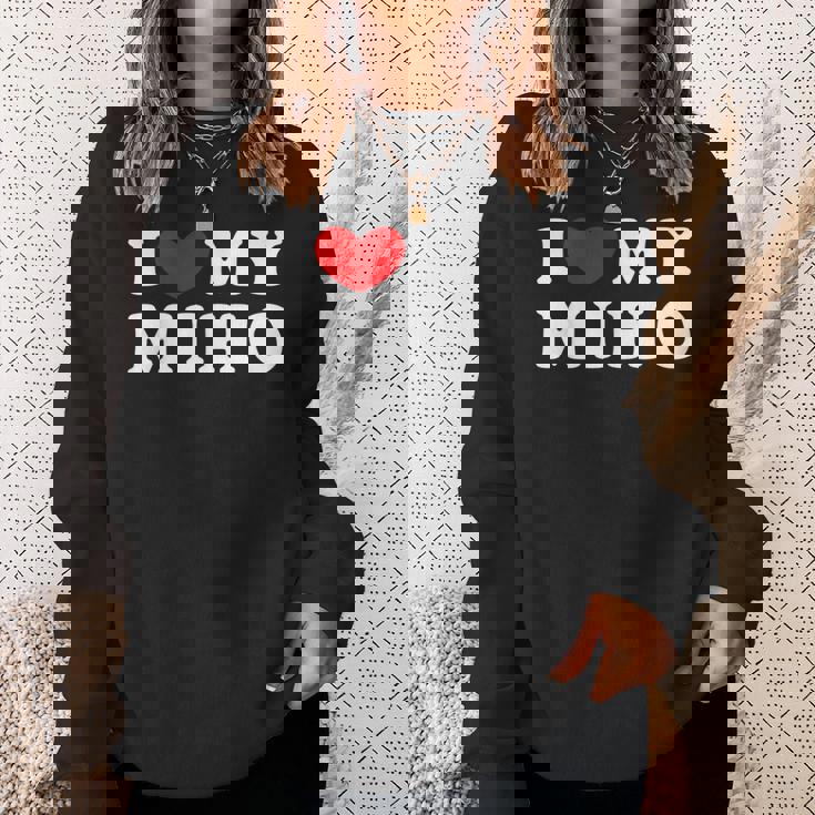 I Love My Miho みほが大好き スウェットシャツ 彼女への贈り物