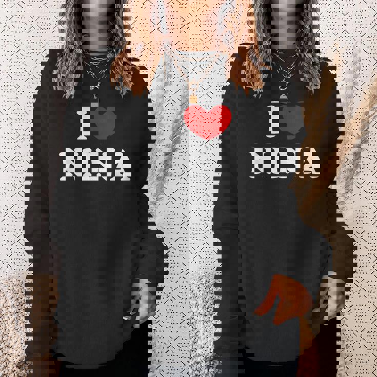 I Love Nina 私は愛する Nina スウェットシャツ 彼女への贈り物