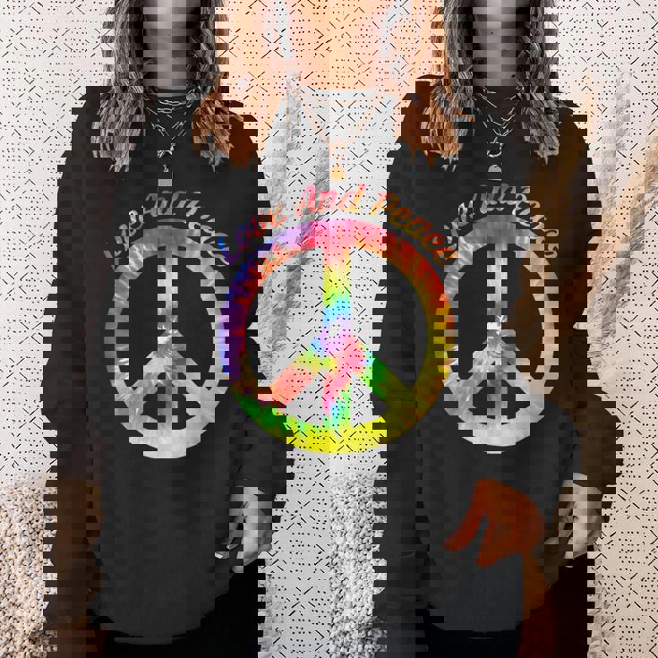 Love Peace 60年代70年代ヒッピーコスチューム Love Peace スウェットシャツ 彼女への贈り物