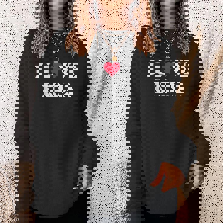 I Love Rina マッチング ガールフレンド&ボーイフレンド リナの名前 スウェットシャツ 彼女への贈り物