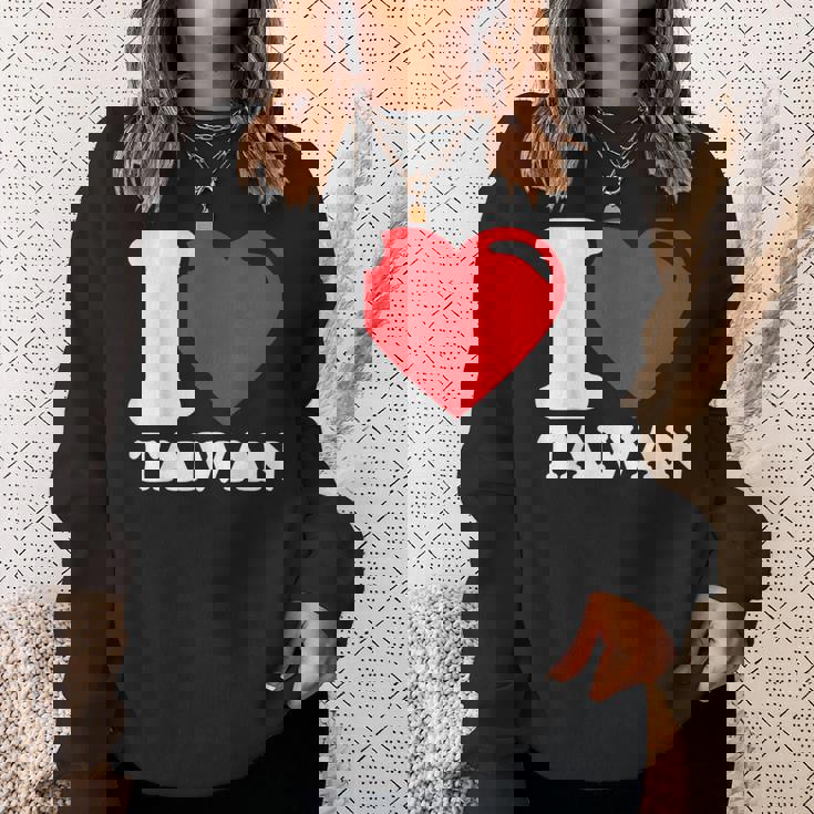 I Love Taiwan 台北国旗 ハートトラベル 台湾製品 スウェットシャツ 彼女への贈り物