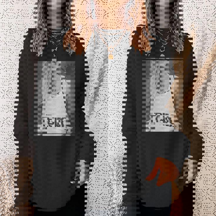 I Love Techno プリント セクシー テクノ レイブ パーティー スウェットシャツ 彼女への贈り物