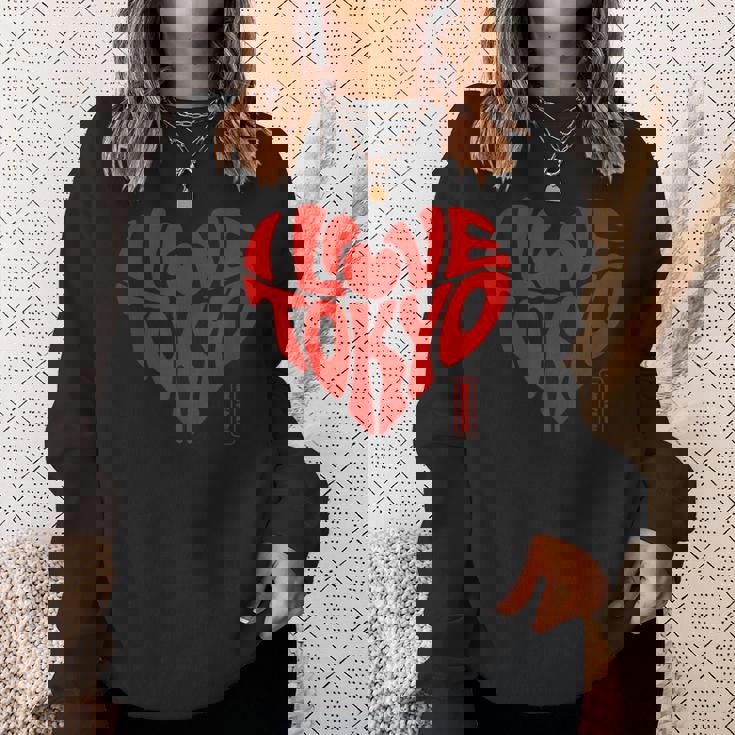 I Love Tokyo 日本の漢字文字 東京 日本 お土産 スウェットシャツ 彼女への贈り物