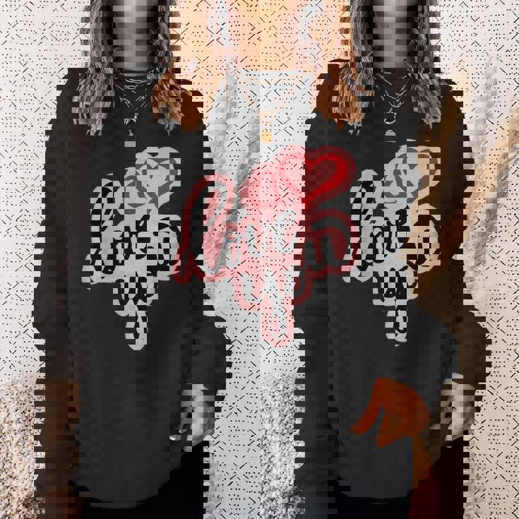 Love You Heart バレンタインデー 好きな人 パートナー 愛 スウェットシャツ 彼女への贈り物