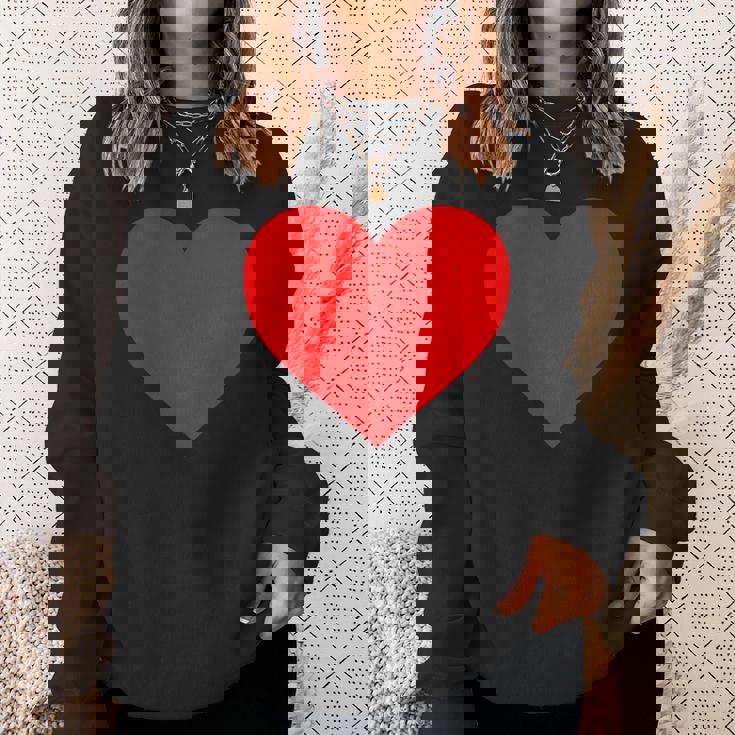 I Love You レッドハート バレンタインデー 絵文字 スウェットシャツ 彼女への贈り物