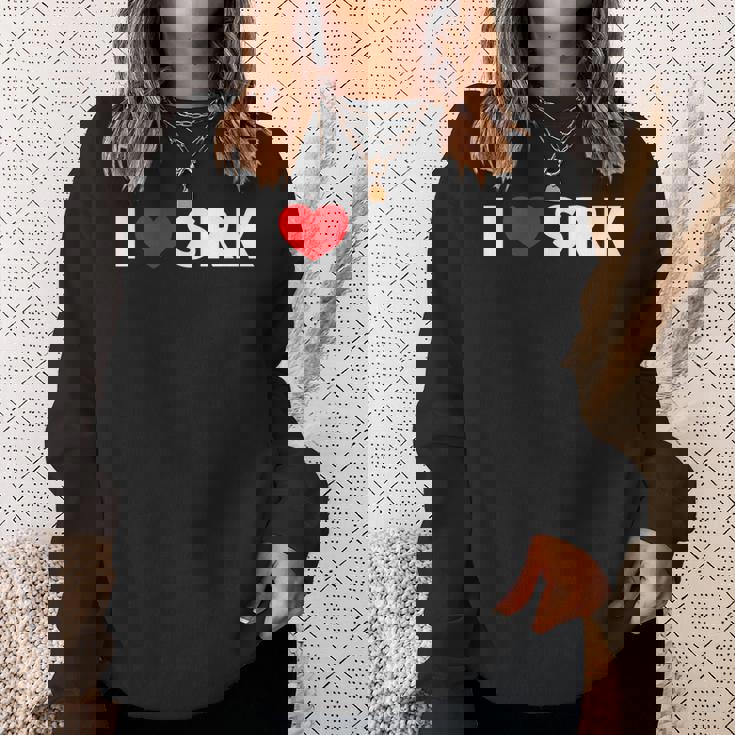 I Love ハートrk スウェットシャツ 彼女への贈り物