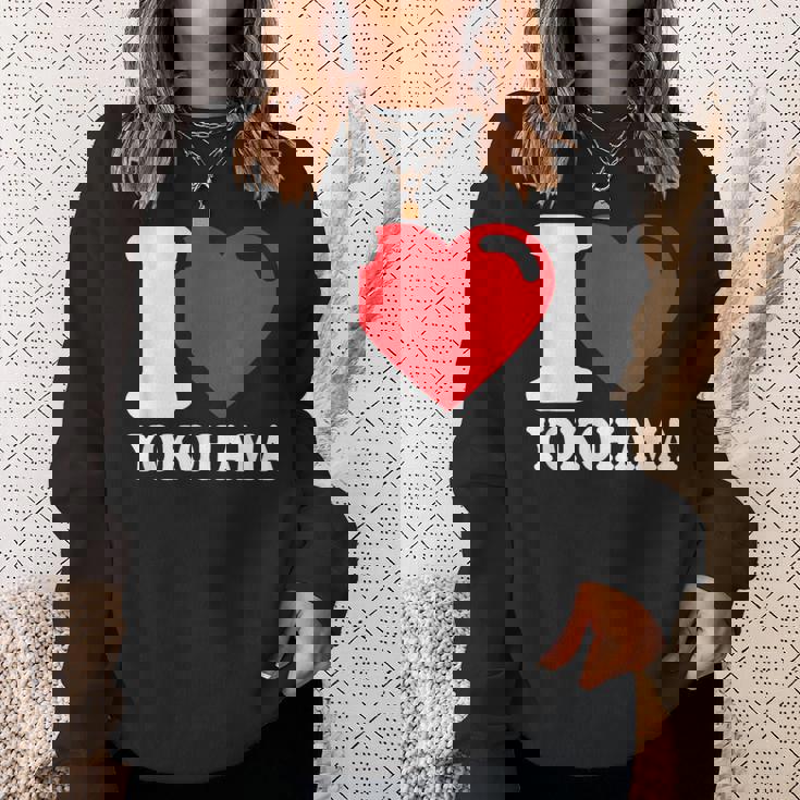 I Love 横浜市 日本文化 美しい日本 横浜大好き スウェットシャツ 彼女への贈り物