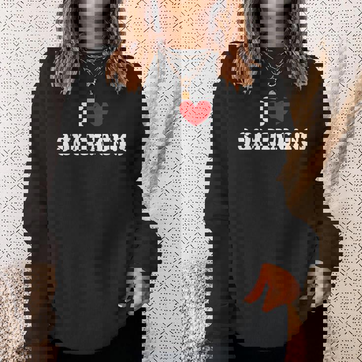 I Loveim Racing ゲームホイールレースシミュレーター シムレーサー スウェットシャツ 彼女への贈り物