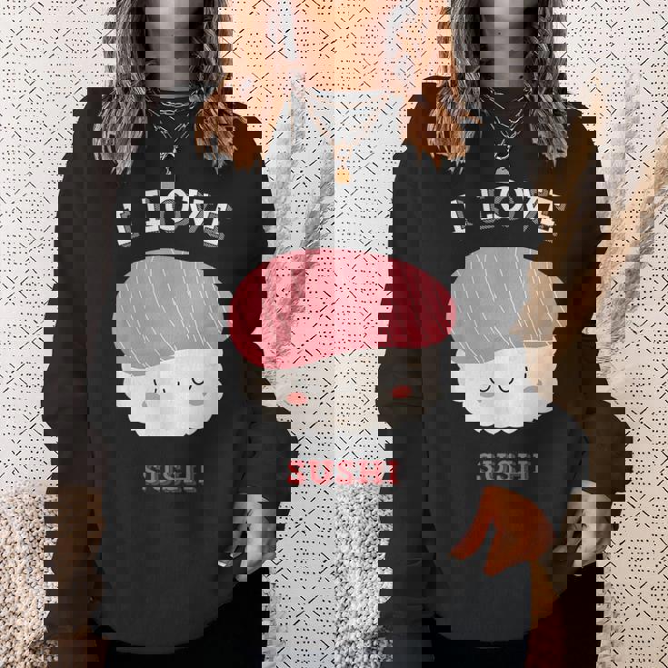 I Loveushi I Loveushi Japan Food 巻にぎり魚 スウェットシャツ 彼女への贈り物