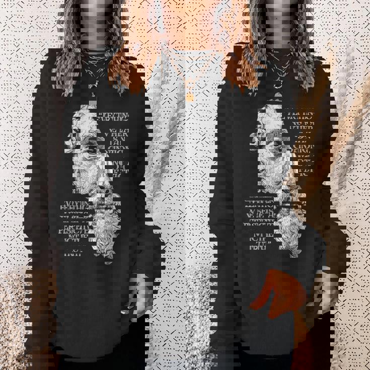 Marcus Aurelius ストイック哲学 ローマ哲学者の名言 スウェットシャツ 彼女への贈り物