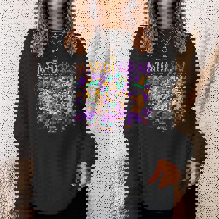 Mardi Gras ビデオゲームコントローラー シェア スチームフレンズ スウェットシャツ 彼女への贈り物