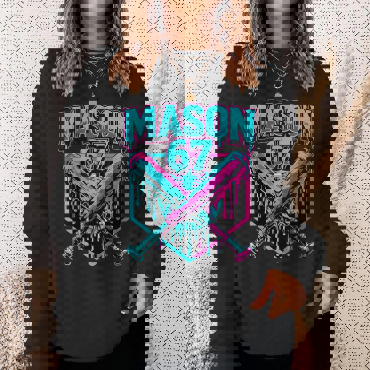 Mason 67 Ice Cream Drip Baseball Meme Graphics Sweatshirt Gifts for Her