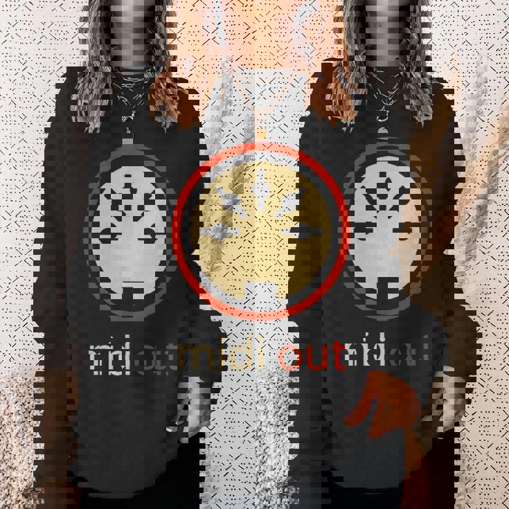 Midi Out 5極 Din オーディオシンセサイザー ヴィンテージステレオ スウェットシャツ 彼女への贈り物