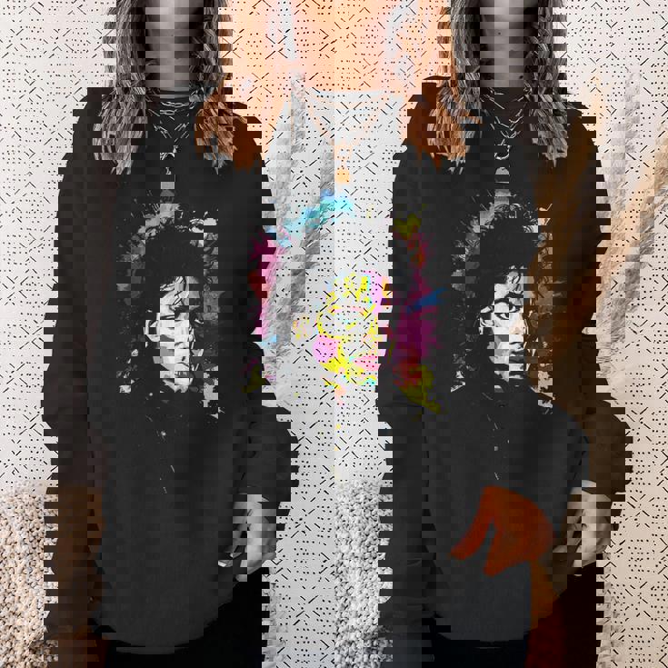 Mj Bad World 白黒スプラッター スウェットシャツ 彼女への贈り物