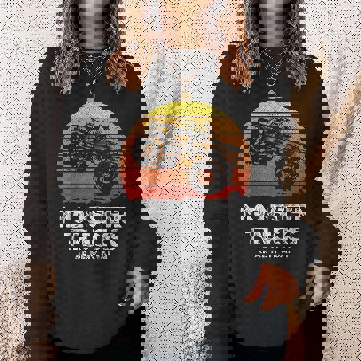 Monster Trucks Are My Jam シャツ モンスタートラック 面白い エンジン スウェットシャツ 彼女への贈り物