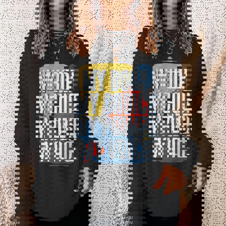 My Body Choice Power Andoice フェミニストポジティブ スウェットシャツ 彼女への贈り物