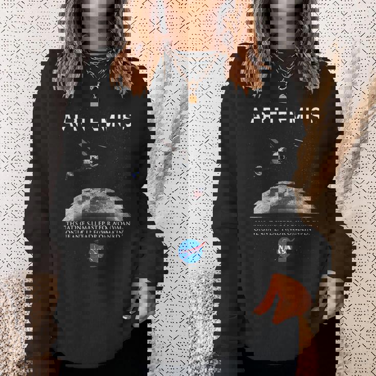 Nasa アルテミス オリオン ムーン インシグニア ミートボール ロゴ スウェットシャツ 彼女への贈り物