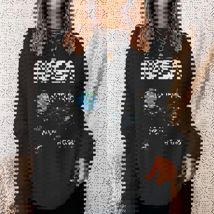 Nasa アルテミスミッション探査記章ワームロゴ スウェットシャツ 彼女への贈り物