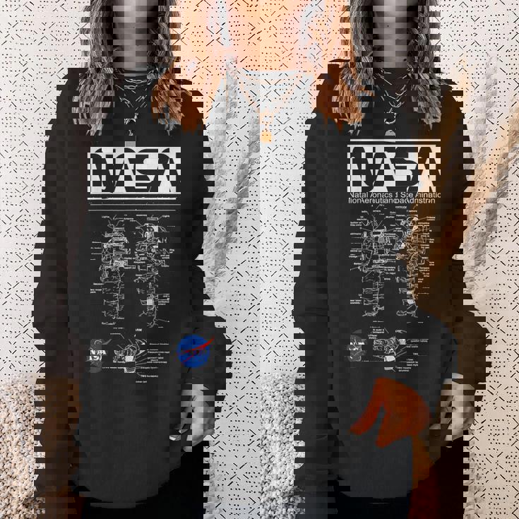 Nasa宇宙飛行士服の概略図 スウェットシャツ 彼女への贈り物