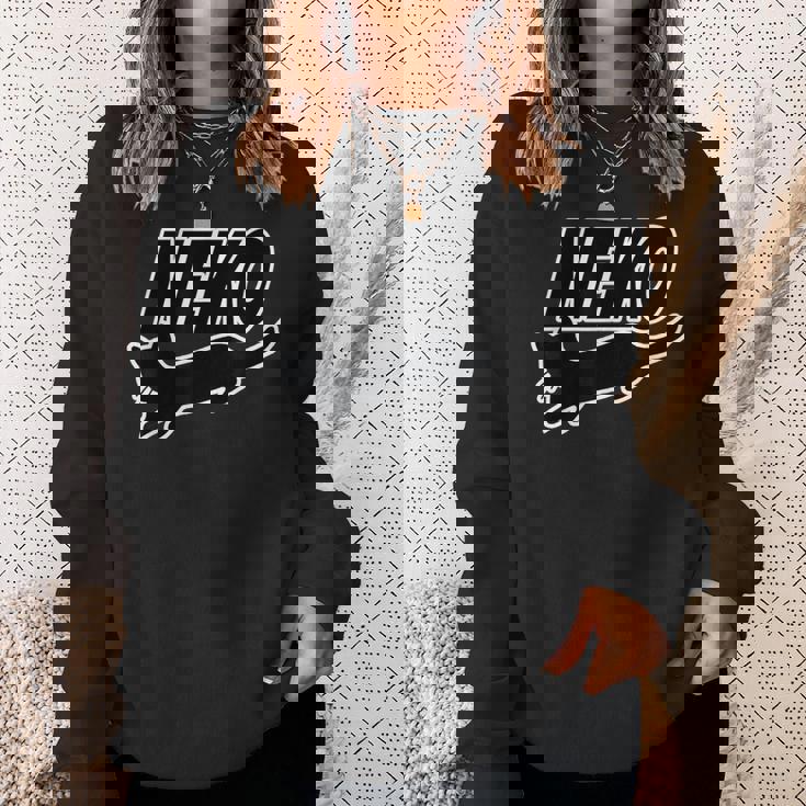 Neko 猫 ねこ《パロディ ブランド ロゴ》【変なtシャツ屋さん】文字 面白い イラスト スウェットシャツ 彼女への贈り物