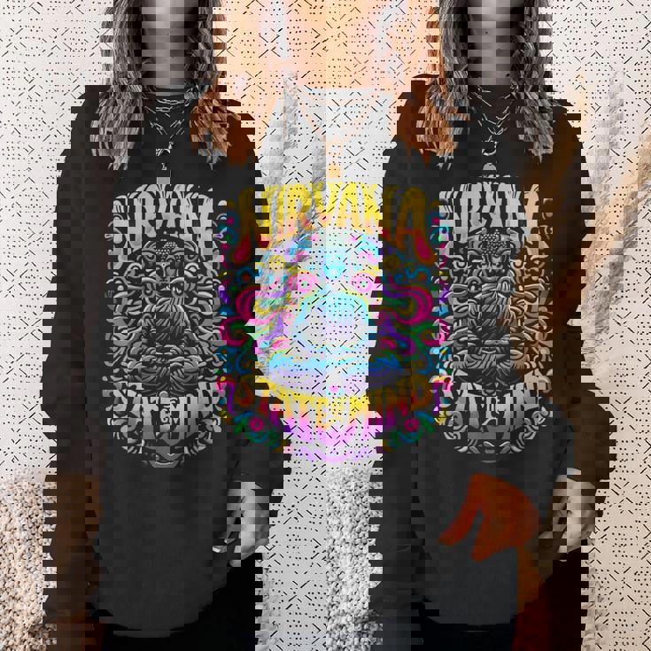 Nirvanatate Of Mind 瞑想 面白いグラフィックtシャツ スウェットシャツ 彼女への贈り物