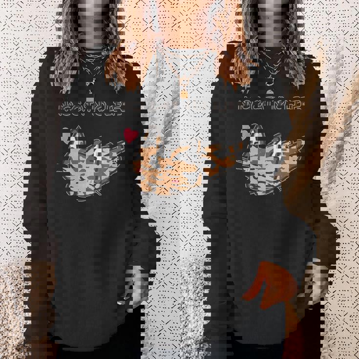 No Cat No Life サビ猫ver 猫好き かわいい スウェットシャツ 彼女への贈り物