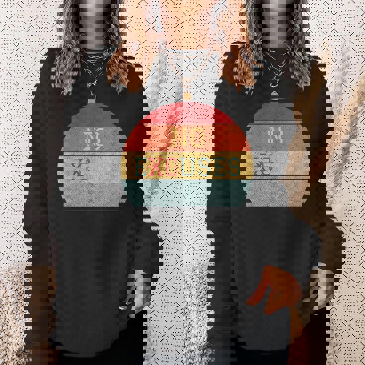 No Excuses クロスカントリー 陸上競技 ランニング スウェットシャツ 彼女への贈り物