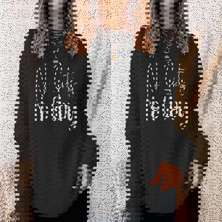 No Guts No Glory ジム ハッスル 成功 モチベーションアップ スウェットシャツ 彼女への贈り物