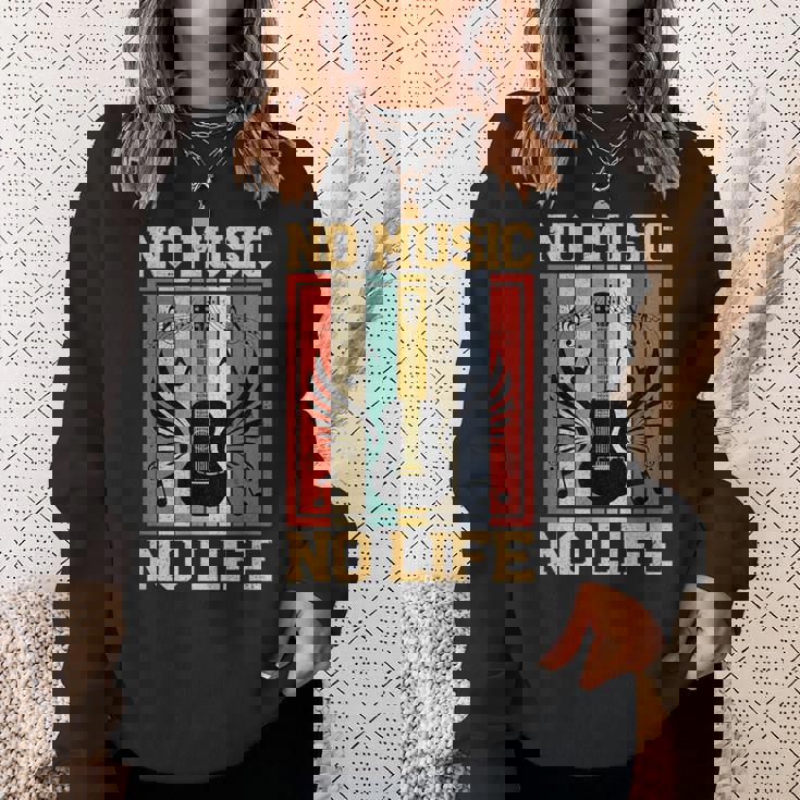 No Music No Life 音符ミュージシャン スウェットシャツ 彼女への贈り物