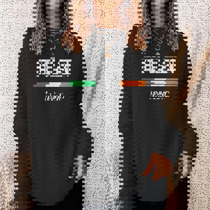 Nolan Irish Family Name 聖パトリックデー アイルランド国旗 スウェットシャツ 彼女への贈り物