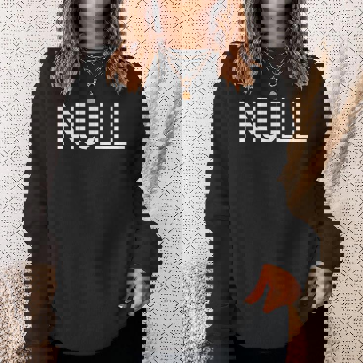 Null Computer サイエンスコード エラー ユーモア エンジニア スウェットシャツ 彼女への贈り物