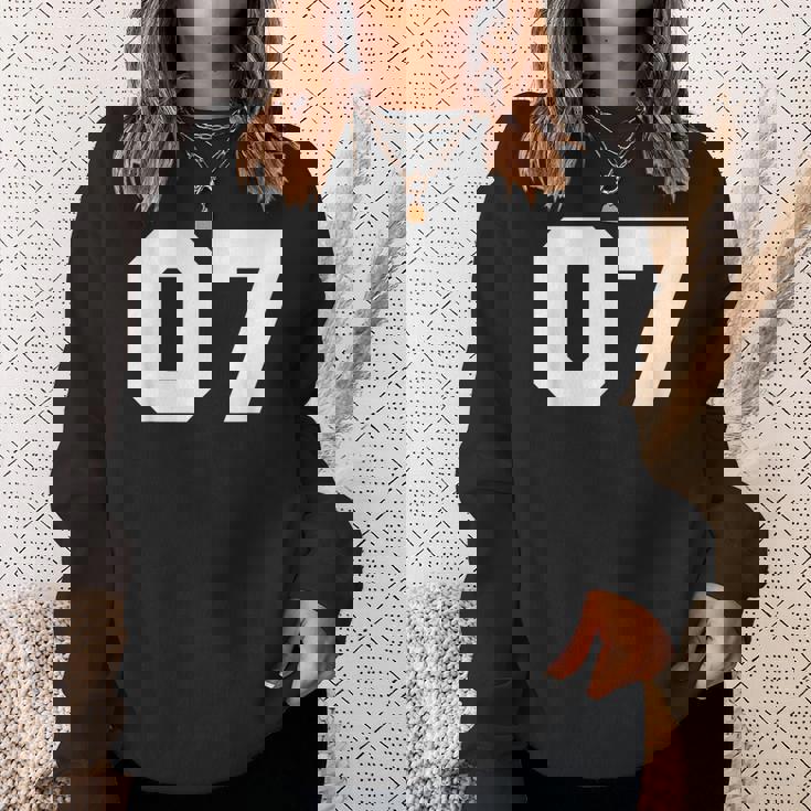 Number 07Ports Jersey Player 07 7 Fan Front Printarsity スウェットシャツ 彼女への贈り物