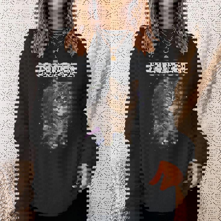 Oiiaoiia 猫 スピニング 猫 ミーム ファニー トレンディ キャット ミーム スウェットシャツ 彼女への贈り物