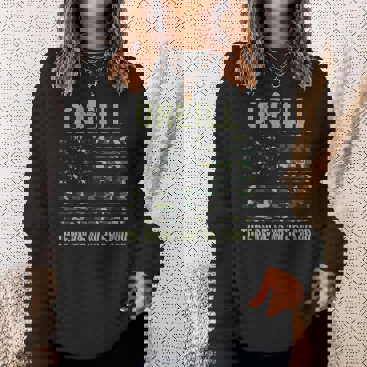 Oneill 姓 姓 迷彩 アメリカ国旗 スウェットシャツ 彼女への贈り物