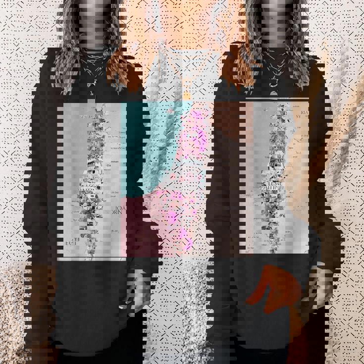 Palestine Map Palestinians Map スウェットシャツ 彼女への贈り物