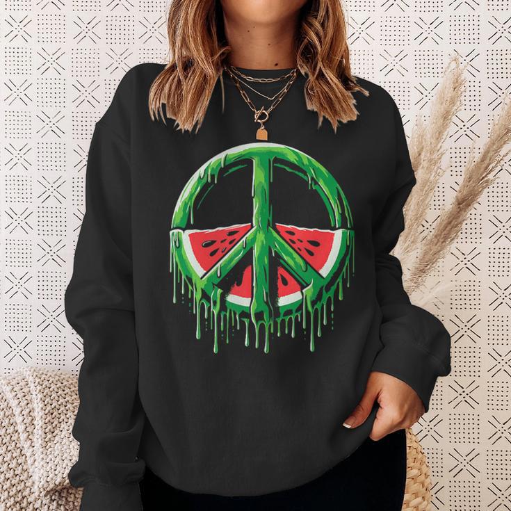 Palestine Watermelon Palestine Peace Watermelon Palestine Camisa de entrenamiento Regalos para ella
