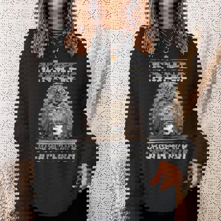 Pallas Catコーヒー愛好家のための朝の不満 マヌルネコ スウェットシャツ 彼女への贈り物