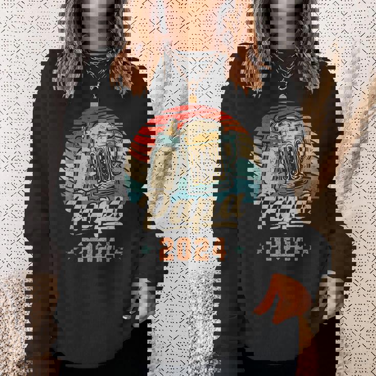 Papa 2024 年のパパ 初めての父の日 若いパパ 新しいパパ スウェットシャツ 彼女への贈り物