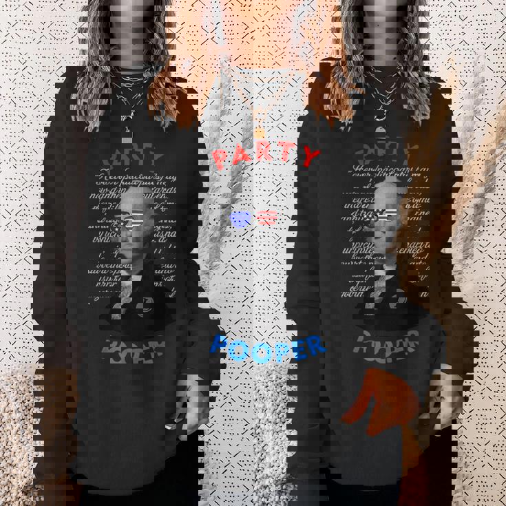 Party Pooper 面白い独立無党派投票者 7月4日 スウェットシャツ 彼女への贈り物